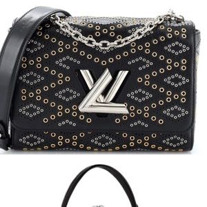 Louis Vuitton Twist Handbag Limited Edition Grommet Embellished Leather MM